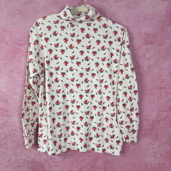 204. Bundle Women’s Floral Turtleneck Tops Long Sleeve Vintage Style M - Picture 11 of 13